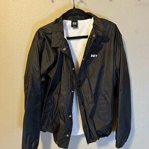 OBEY Men's Black Windbreaker